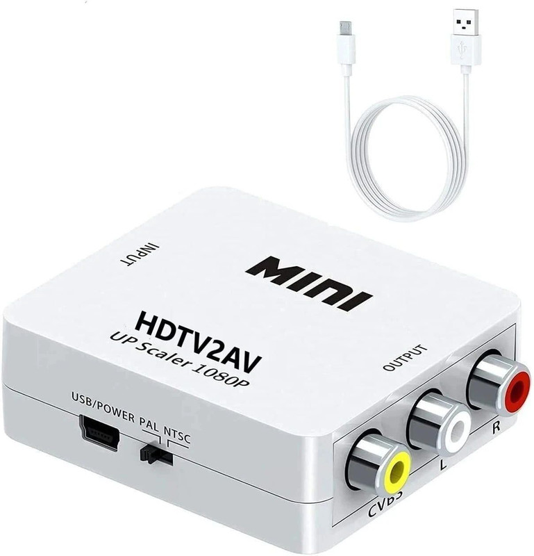 VYAR HDTV2AV / HDMI2AV Up Scaler 1080P HDMI to AV Composite Video Audio Converter Gaming Adapter(White, For PC)
