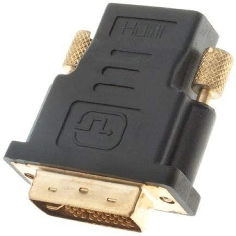 ULTRABYTES DVI to HDMI Adapter, DVI-D 24+1 Male to HDMI Female High Speed Adapter Gaming Adapter(Black, For PC)