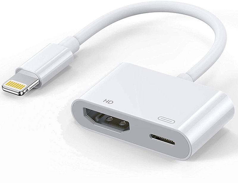 SCALEBEE Lighting to HDMI Adapter , 1080P HDMI Digital AV Adapter with Charging Port Gaming Adapter(White, For Mac OS)