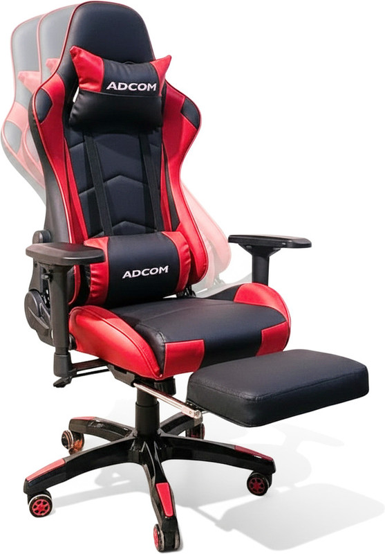 ADCOM Mutant Pro Gaming Chair with Footrest & Adjustable Armrests | 180° Recline | Gaming Chair(Black, Red)