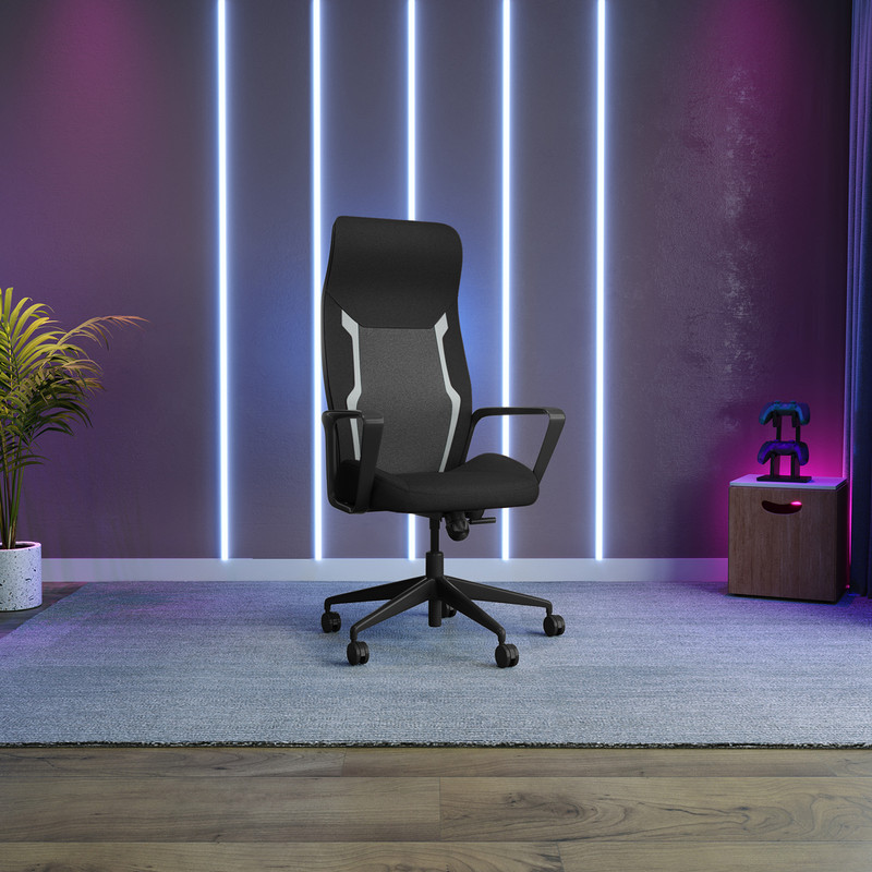 Interio by Godrej Tecno Gaming Chair(Black)