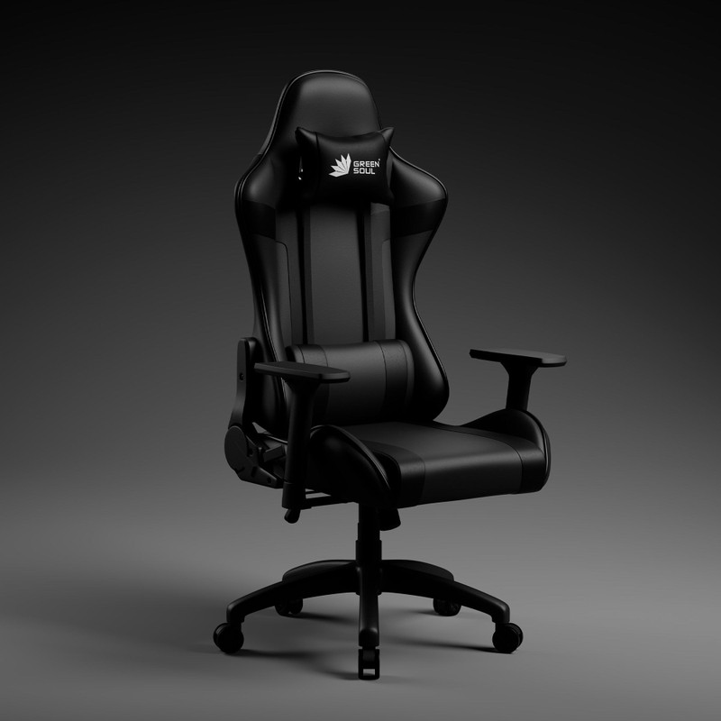 GREEN SOUL Raptor 2.0 Racing Edition Ergonomic Gaming Chair with Premium PU Leather |Gaming & WFH|3D Armrest Gaming Chair(Black)