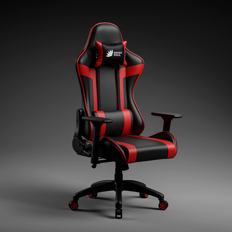 GREEN SOUL Raptor Pro Racing Edition Ergonomic Premium PU Leather| Massager & Legrest Gaming Chair(Black, Blue)