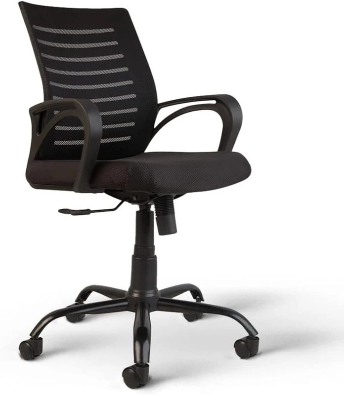 Dr. BWC Mid Back Office Chair for Work from Home/Study Chair Gaming Chair(Black)