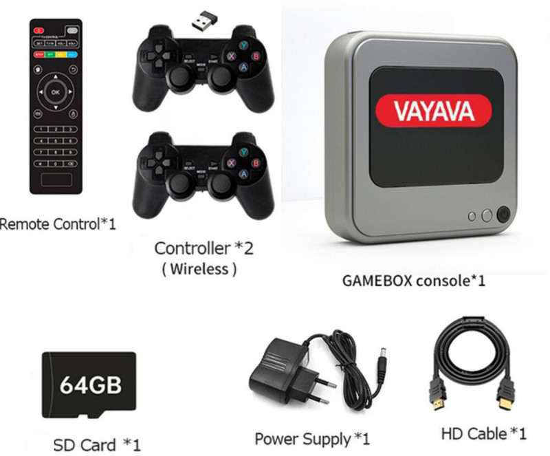 GARNER G7 Video Game Console set box, hotstar,Netflix, tv show use in Console Android 64 GB with CONTRA,MARIO BROS,SNOW,gt,BROS,MUSTAFA,DUCK HUNT ,CONTRA 1, 30000+ Games(Multicolor, Support all free channel USE AS SET BOX ,hotstar,Netflix use in Console Android)