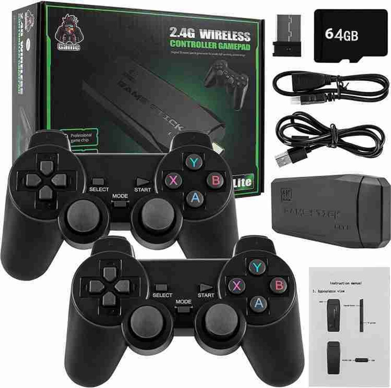 BCG Retro Game Stick 2.4G Wireless Classic Video Gaming Console Motion Controller(Black, For PS3)