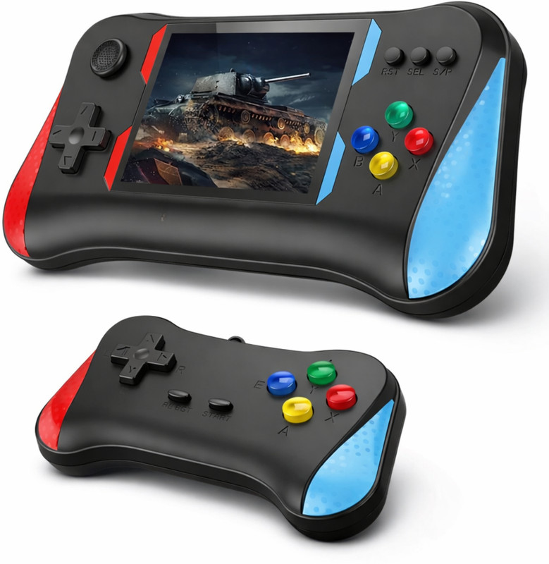 OPINIA X7M Game Box Gaming Console, 500 Games with Dual Controller, Premium Edition 1 GB with 500 Games(Sky Blue, NO)