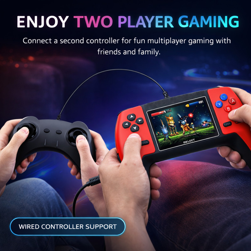OPIMIX P5 Handheld Gaming Console For Smooth Gaming, Long Lasting Battery & 1 GB with 500 Games(Red)