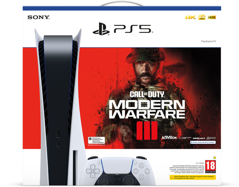 SONY PlayStation 5 console- Modern Warfare III 825 GB with Call of Duty(White, Black)