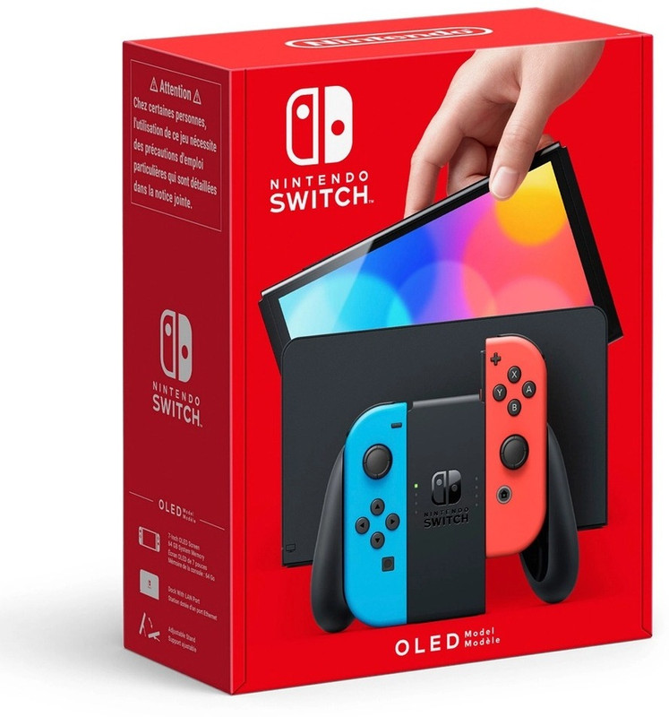 NINTENDO Switch OLED Portable Gaming Console for Seamless Play on TV,Tabletop or Handheld Built-in Wi-Fi & Multiplayer Joy-Con Controls, Enhanced Audio, Long Battery, 64 GB with 7-Inch Vibrant Display Screen, Support Classics, Mario Odyssey, Zelda, Pokémon, Smash Bros(White, Dual Stereo, Best Video