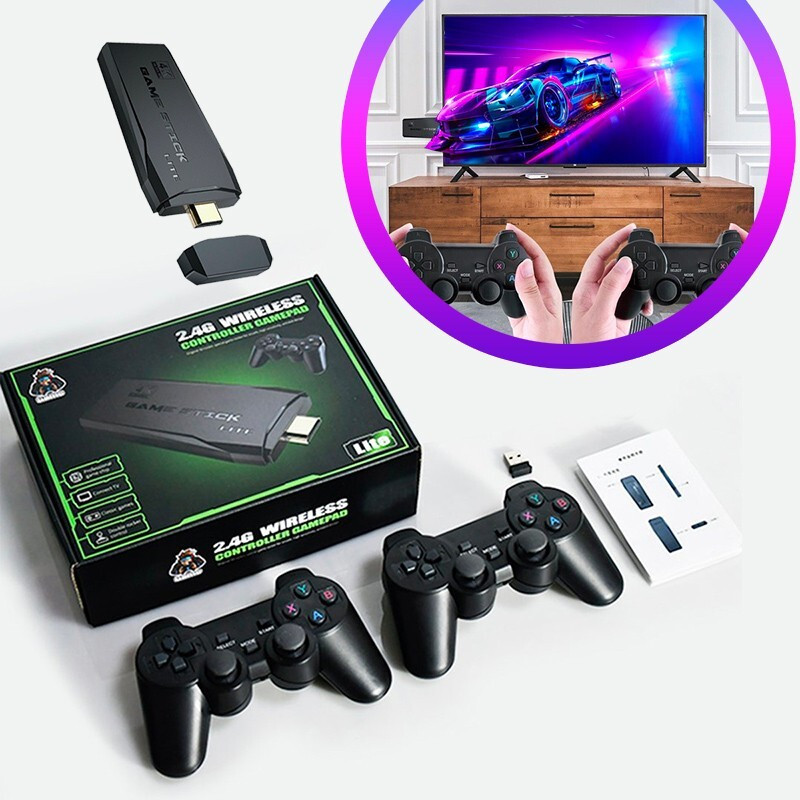 M8 Game Stick 2.4G Wireless Classic Video Game Portable Pocket Game Of The Year Edition(Code in the Box - for PS2)