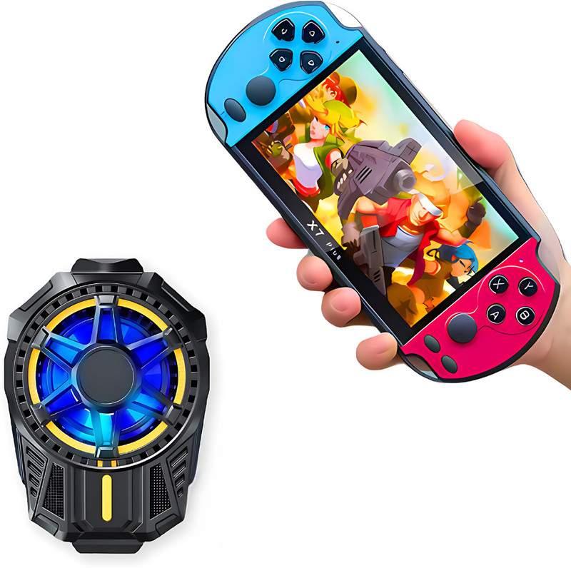 Elevea Combo C162 Handheld Gaming Device & Phone Cooling Fan - 15 Years Warranty 8 GB with Classic Games(Multicolor)