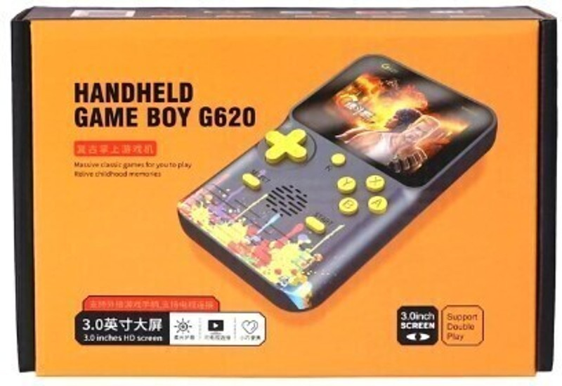 HG WORLD Retro Gameboy G620 Classic VideoGames Portable Handheld PocketConsole,3.5"Screen NA GB with Super Contra & Many More Games(Dark Red, 500+ Games)