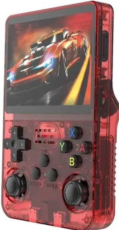 NOWAIT R36S Compact Handheld Portable Console For Endless Fun 64 GB with 10000+ Support Classic Games And work with 20 emulators.(Red)