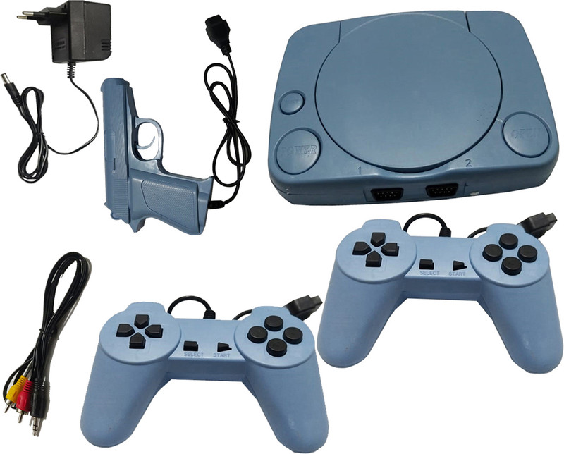 Quotidien 8BIT VIDEO GAMING BOX WIRED JOYSTICK WITH INBUILT GAMES FOR KIDS NA GB with contra, super mario bros, duck hunt, F1(Gray)