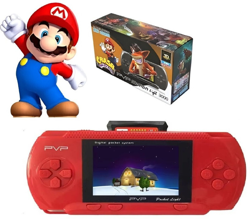 HG WORLD Sup R35X 1 Player Retro 400 In 1 Classic Video Game Portable Handheld Gaming Console Revisit Childhood,old video game (Best Gift & Fun) for All Ages 32 GB with Full HD AV Output, Video Game Hand, Double Player(Red, Sup Game Box, 3.5"Screen, Contra, Super Mario, 90 Tank Remote Game for Kid,