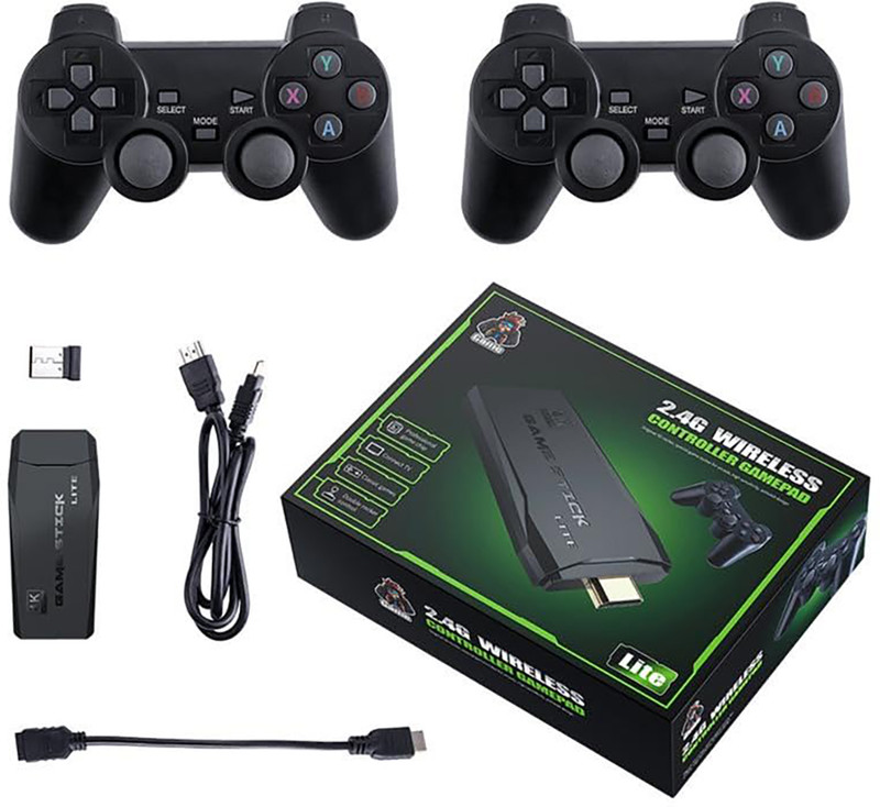 Avista 2.4G Wireless Controller Gamepad 4 GB with Preloaded Games: Enjoy a vast library of classic and modern games(Black)