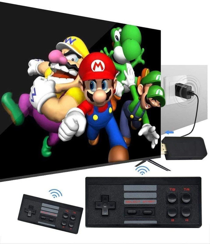 Tech Aura Super Mario Contra Spiderman Portable Mini Retro Classic Game Console HDMI 30 GB with 620(Black)