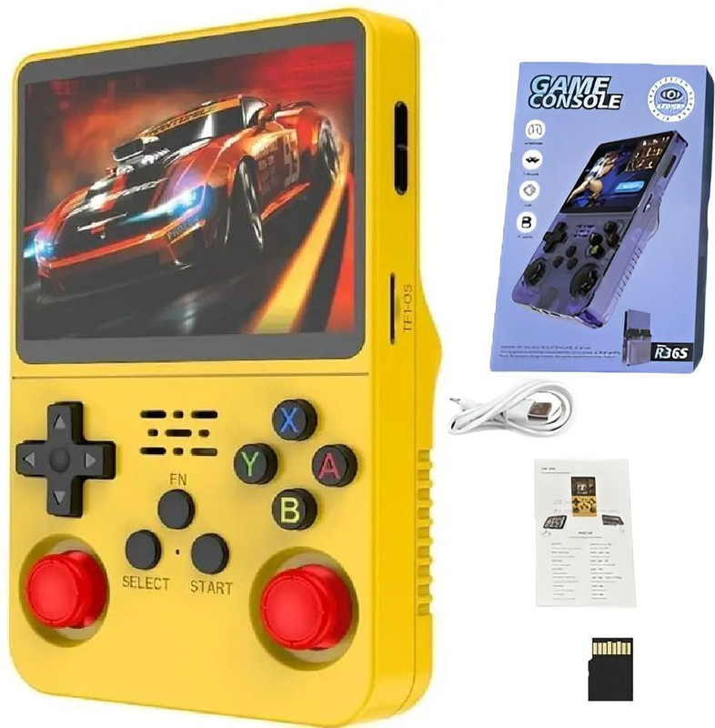 HG WORLD R36S Retro Game Box Classic Video Games Portable Handheld Pocket Console, Revisit Childhood, Retro Old Video Game (Best Gift & Fun) for All Ages 64 GB with Hand Video Game(Purple, Loved by Fans of Game Pad Playstation PS5,PS4,PS3,PS2,PS1, Xbox,Nintendo Switch)