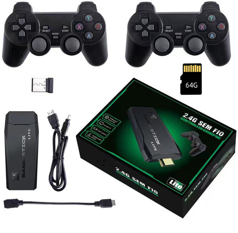 COUNTACH 20000+ Classic Games Stick 4K Wireless Controller 64 GB HDM 15 Emulators games 64 GB with 15 Emulators, Super Mario, Crash, GTA, Zelda, Sonic, Donkey Kong, Street Fighter(Multicolor)