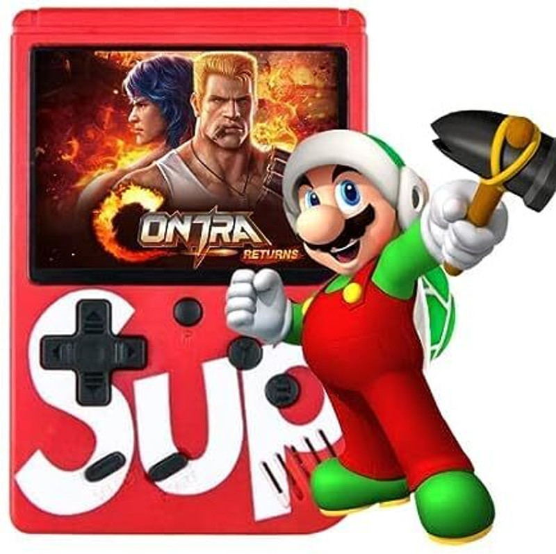 AMUSING Best SUP 400 in 1 Retro Game Box Console Handheld Classical Game PAD box 8 GB with Super Mario, DR Mario, Contra, Turtles, and other 400 Games(Multicolor)