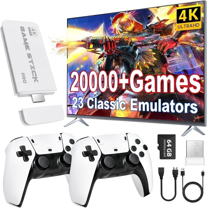 Advik M15 64 GB with Wireless game box video games for tv(White)