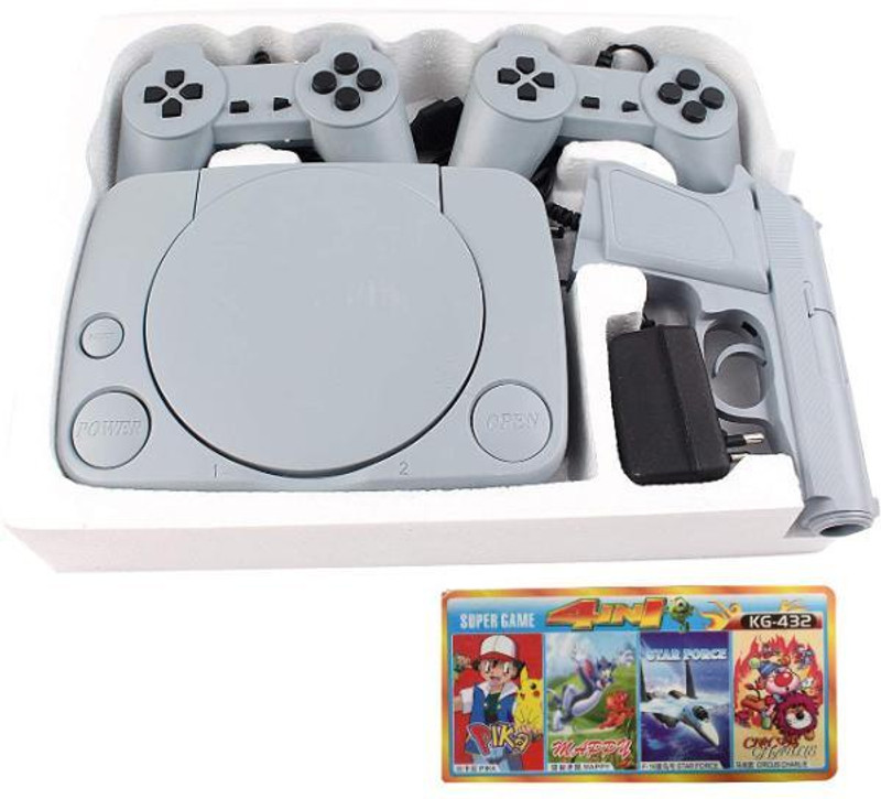 NOWAIT New Tradional Old Version Classic Video Game Console With 1 Extra Cassett 4 In 1 NA GB with Contra, Super Mario Bros, F1 Race, Cricket Game(Mulitcolor)