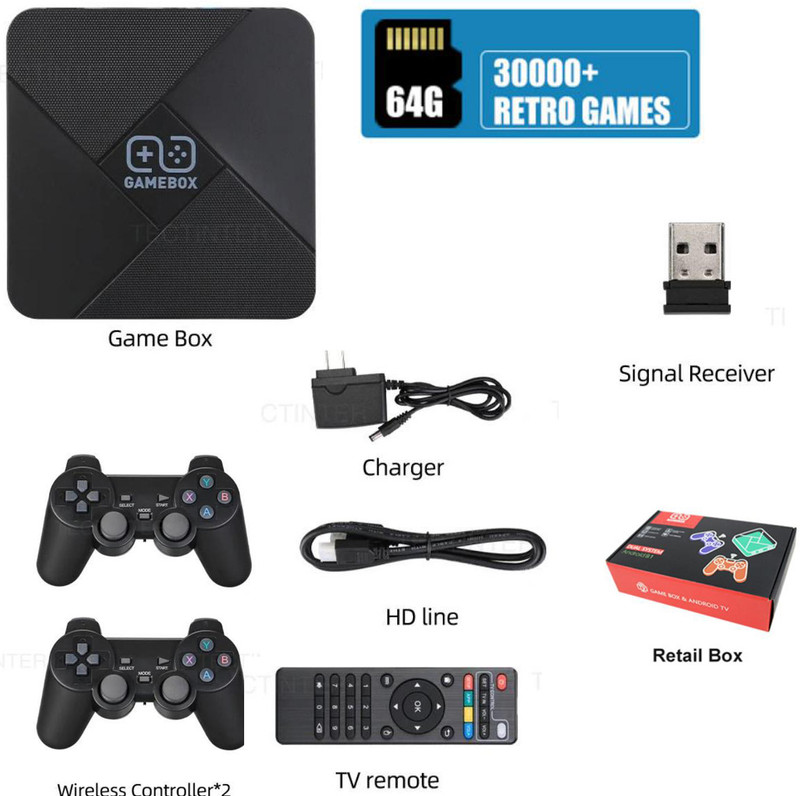 NOWAIT 1 Gaming Console G5 With 5600 Games For Smart Tv Limited 4K GAMES 64 GB with CONTRA,MARIO BROS,SNOW,gt,BROS,MUSTAFA,DUCK HUNT ,CONTRA 1, 30000+ Games(Multicolor)