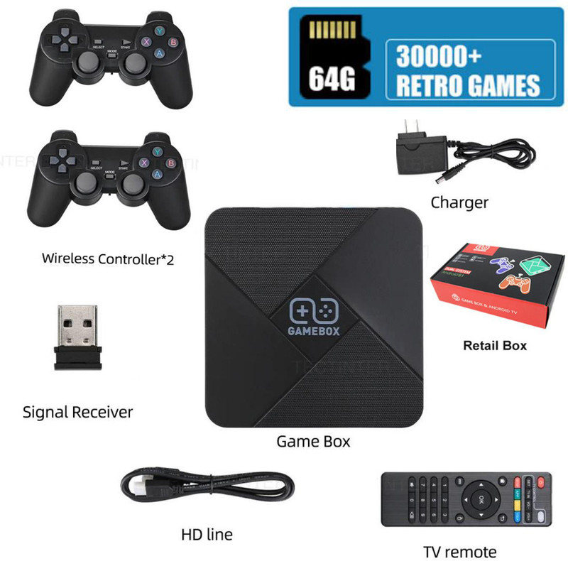 NOWAIT 1 Gaming Console G5 With 5600 Games For Smart Tv Limited 4K GAMES 64 GB with CONTRA,MARIO BROS,SNOW,gt,BROS,MUSTAFA,DUCK HUNT ,CONTRA 1, 30000+ Games(Multicolor)