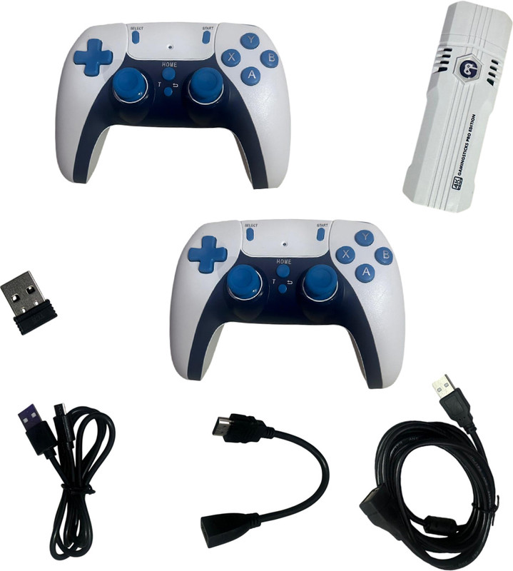 VK MART Video Retro Game Stick Gamepad 4K Portable Classic Game Controller Game Console 64 GB with The world's best gaming stick - Over 30,000 retro games - Plug & Play.(Multicolor)