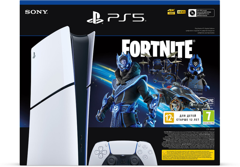 SONY PS5 Console Digital - Fortnite Bundle (Slim) 1 TB with Yes(White)