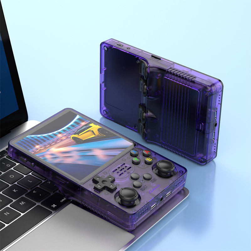 Cubonic Xplore R36S Open Source Dual JoyStick, Wifi, 3.5" HD Display, 21 Emulator 64 GB with Sega, Capcom Play System I-II-III, MAME 2003, NEC, FAMICOM, Super Famicom, Nintendo(Purple, Handheld)