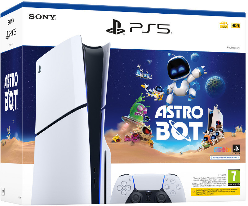 SONY PS5 Standard Astro Bot Bundle (Slim) 1000 GB with ASTRO BOT full game(White)