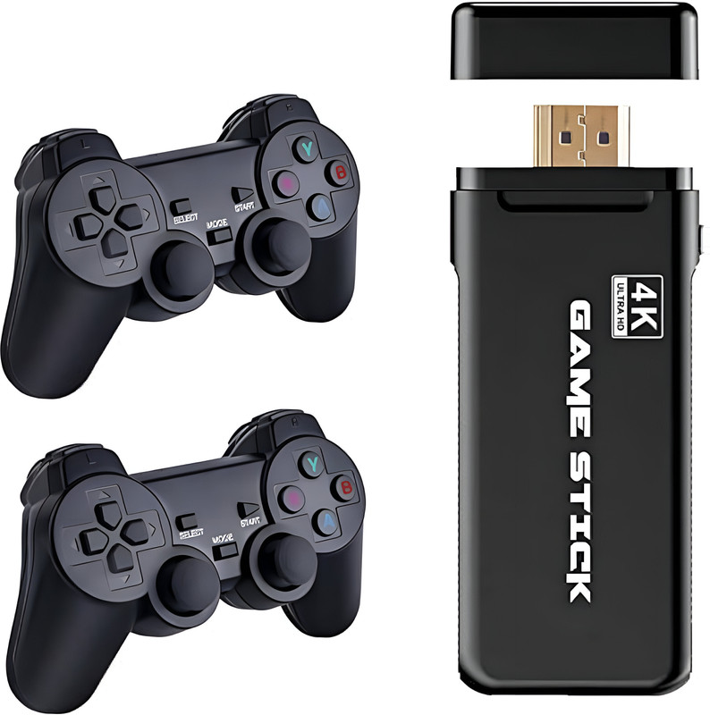 Tunifi Wireless video games for tv gaming, Retro gaming console with Game Stick 64 GB with Old School Station Video Games(Black)