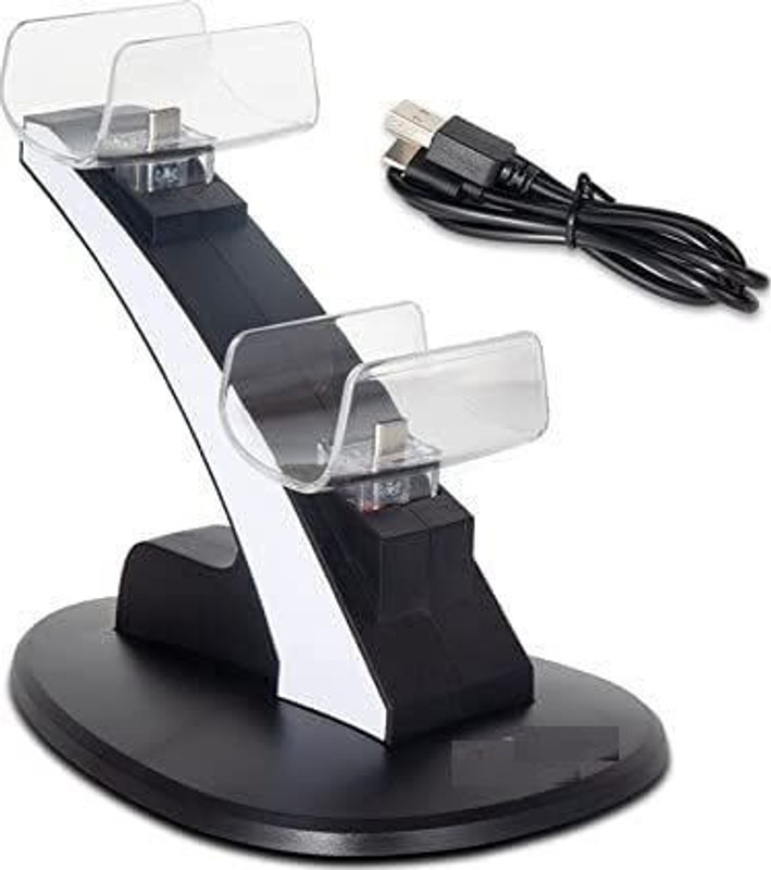 gamenophobia Dual Controller Charging Dock for Gaming Consoles &PCs with LED Status Indicator NA GB with 0(Black, White)