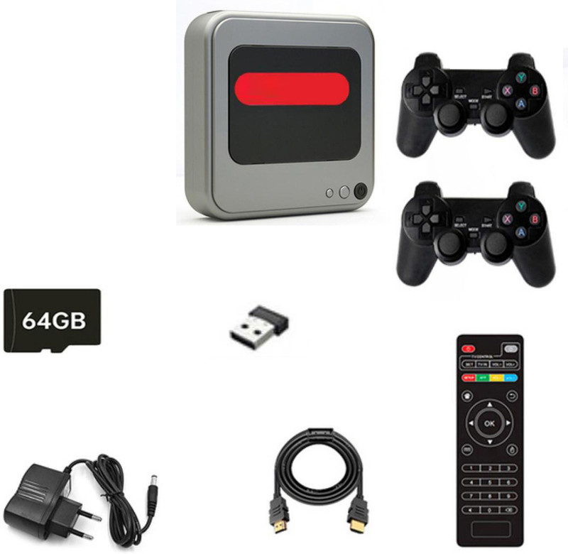 GARNER G7 Video Game Console set box, hotstar,Netflix, tv show use in Console Android 64 GB with CONTRA,MARIO BROS,SNOW,gt,BROS,MUSTAFA,DUCK HUNT ,CONTRA 1, 30000+ Games(Multicolor, Support all free channel USE AS SET BOX ,hotstar,Netflix use in Console Android)