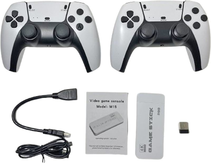 KAIKO M15 Hdmi HD Tv Game Stick Limited Edition 64Gb 15 emulatr2.4G Wireles controllr 64 GB with Mario, Crash, GTA, Zelda, Sonic, Tekken3, Street Fighter(Multicolor)