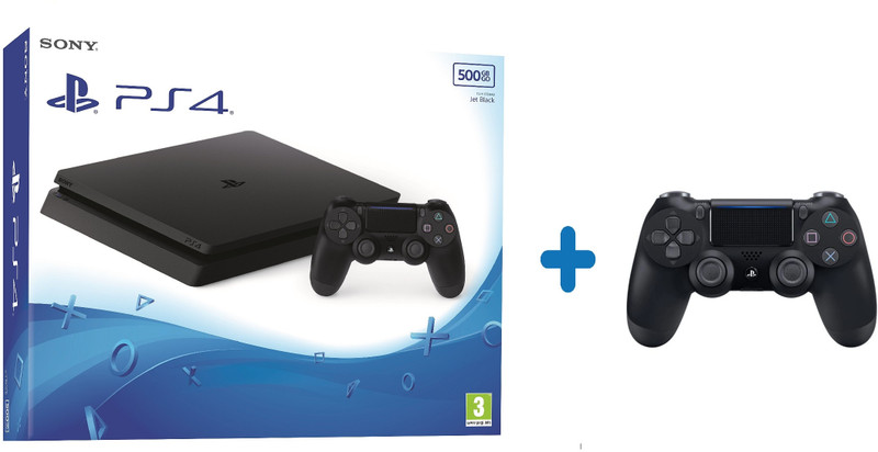 SONY Playstation 4 Brand New Ps4 Slim Console Compact and Energy Efficient, Ideal for Casual and Hardcore Gamers 500 GB with Extra Controller, Perfect for Immersive Gaming, Streaming, and Entertainment(Black, Ultra-Slim Compact Design, HDR Gaming Support, Stunning Visuals & Graphics, Ultimate Pack,
