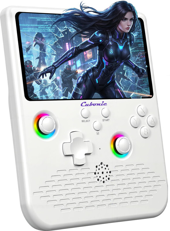 Cubonic Xplore R36S Open Source Dual JoyStick, Wifi, 3.5" HD Display, 21 Emulator 64 GB with Sega, Capcom Play System I-II-III, MAME 2003, NEC, FAMICOM, Super Famicom, Nintendo(Purple, Handheld)