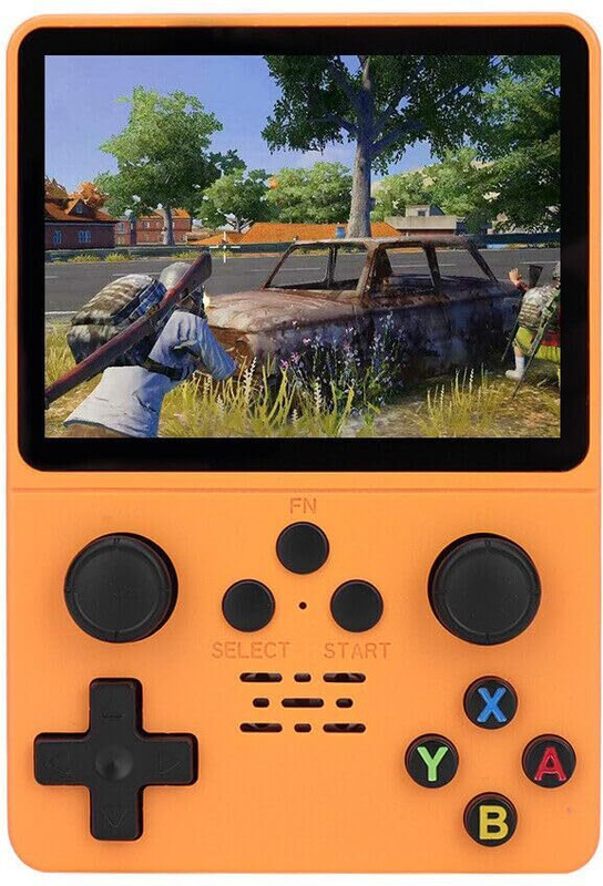 BCG R35S Retro Gaming Console Mini Handheld Gameboy Built in with 15000+ Retro 64 GB with Yes(Orange)