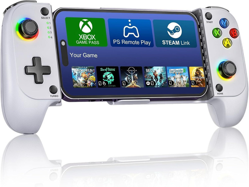 PunnkFunnk Multifunctional game controller with BT wireless connections support cloud games NA GB(White)