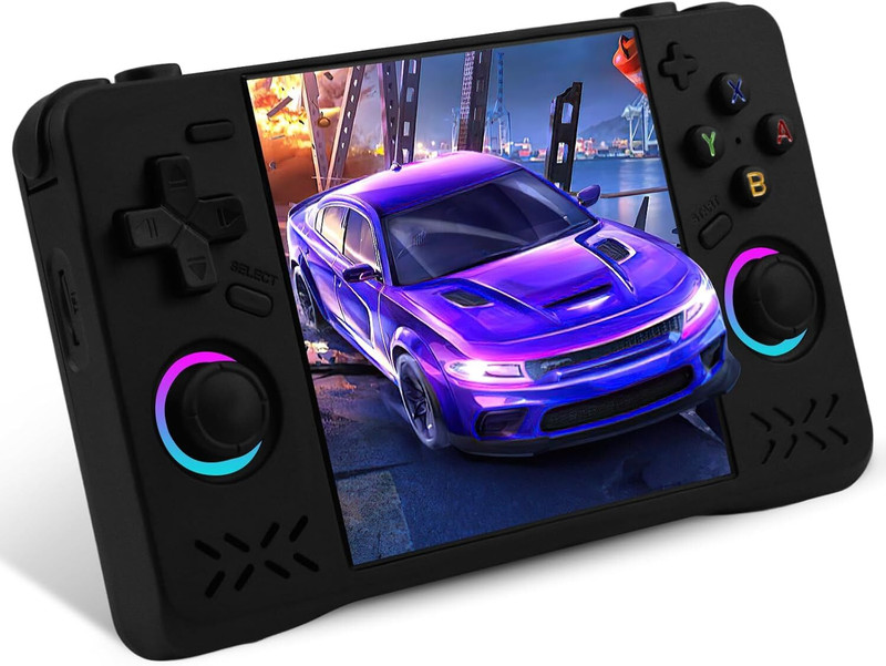 Playtastic XF40H Retro Gaming Console with 4.0 Inch 4K HD IPS Screen Inbuilt WIFI 64 GB with Preloaded 20,000+ Classic Games, Open Source Linux System(Grey)