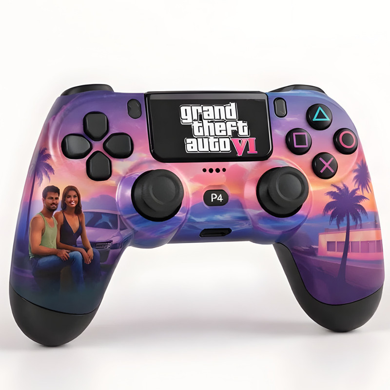 Maizic Smarthome Funetic Red Camo Themed Bluetooth Wireless P4 Gaming Controller For PS4 NA GB(Red Camo Themed)