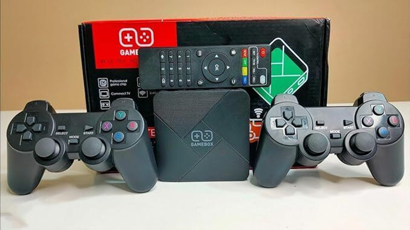 virat creation G5 GAMEBOX 4K HD Super Console X 20+ Emulator 5600+ Games Retro 64 GB with Yes(Black)