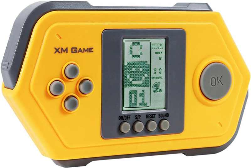 BeFunky Retro Block Game Console Cool Shape 26 Brick Games Silicone Button Adjusted NA GB(Yellow)