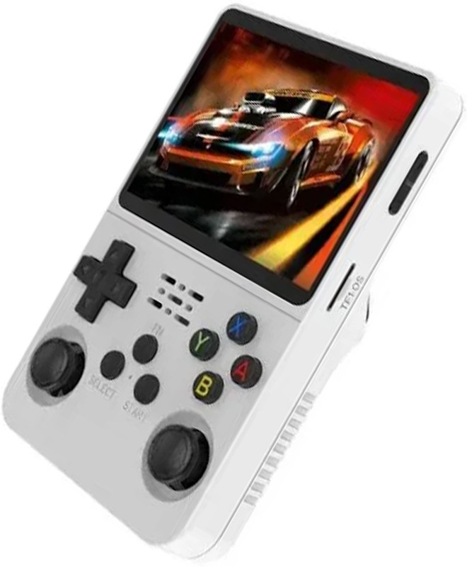 NOWAIT RetroFusion R36S Portable Classic Handheld Console For Smooth Gameplay 64 GB with 10000+ Support Classic Games And work with 20 emulators.(White)