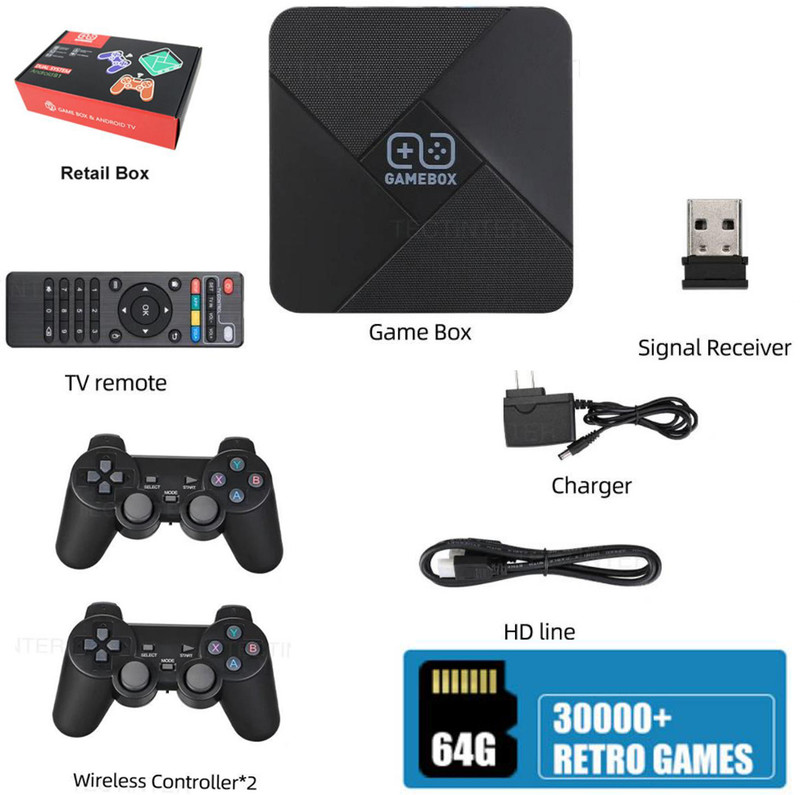 Inquisitive 4K HD Game Player for CPS, GB, GBA, GBC, N64, G5 ANDROID VIDEO GAME 64 GB with CONTRA,MARIO BROS,SNOW,gt,BROS,MUSTAFA,DUCK HUNT ,CONTRA 1, 30000+ Games(Multicolor)