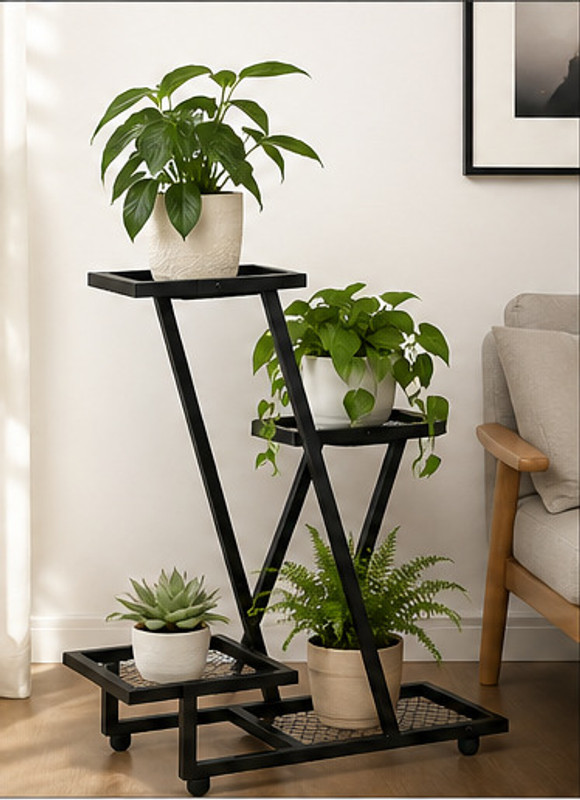 green aura inc multi tier plant stand Garden Gnome(Height: 63 cm)