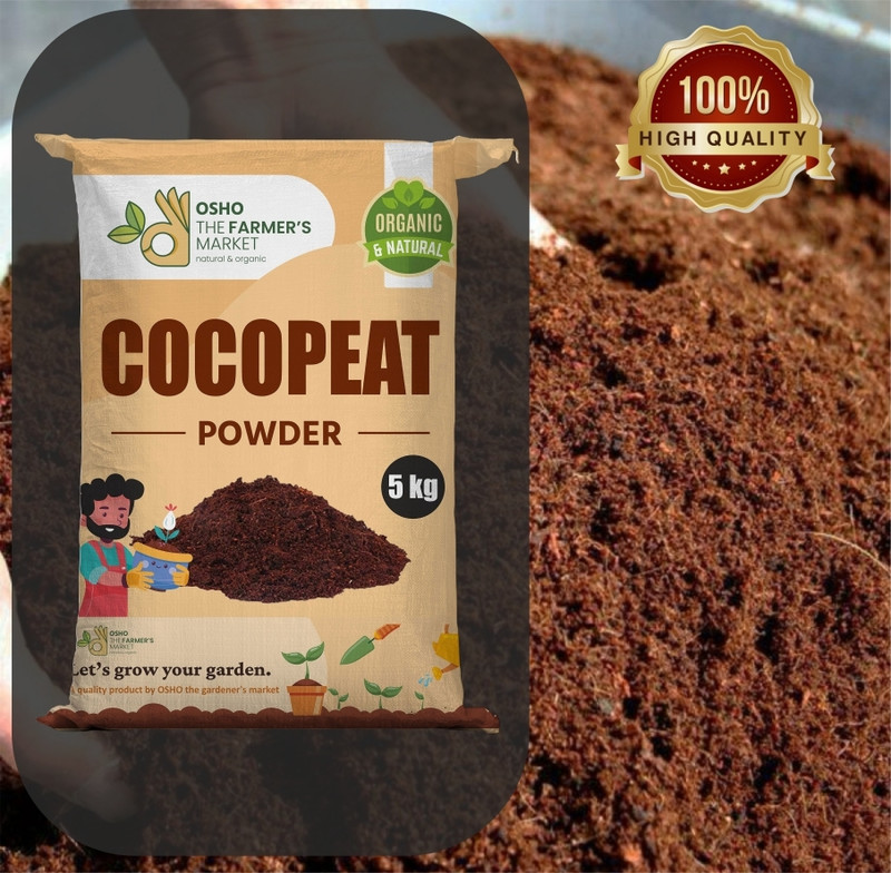 OSHO ENTEPRISE Coco Peat Powder 5kg Coconut Coir Soil Conditioner for Garden Garden Mulch(Brown 5 kg)