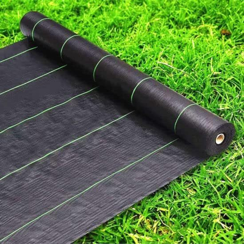 Buildingshop Weed Mat for Agriculture 110 GSM (1 Meter X 20 Meter) Weed Block Gardening Mate Garden Mulch(Black 2.1 kg)